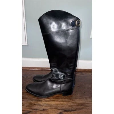 Botas de montar Fratelli Rossetti para mujer hasta la rodilla de cuero negro talla 9,5 Foto 1 de 4