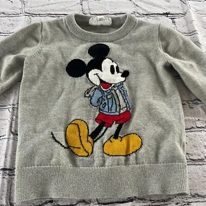 Disney Gap Mickey Mouse Pullover Crew Neck Sweater Size 3 kids Lightweight - Picture 1 of 4