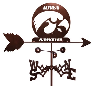 SWEN Products UNIVERSITY of IOWA UI HAWKEYES HAWKEYE Steel Weathervane - Picture 1 of 7