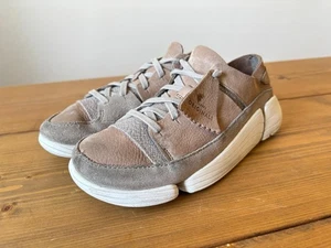 Clarks Trigenic Evo sandfarbene leichte Damen-Sneaker aus Leder Größe UK 4 D - Bild 1 von 13