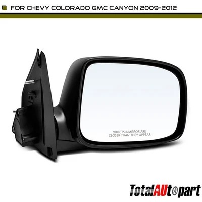 Espejo retrovisor manual negro para Chevy Colorado GMC Canyon 2009-2012 lado derecho del pasajero Foto 1 de 4