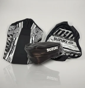 🏍️ Seat Cover + Tank Cover + Fender Bag for Suzuki DR350R DR 350 Black & Grey - Picture 1 of 9