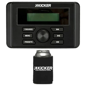 Kicker KMC3 Premium Gauge Style Marine Stereo Radio Media Center with Koozie - Picture 1 of 4