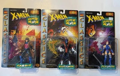 Toy Biz X-men Arma Iluminada Gambito Nightcrawler y Psylocke Lote Nuevo En Paquetes Foto 1 de 4