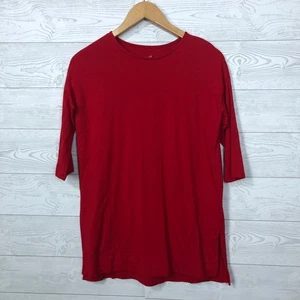 J Jill Damen Luxe Supima Ballettärmel Tunika Shirt einfarbig rot Gr. XS PETITE - Bild 1 von 5