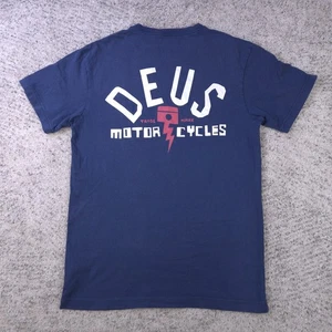 Deus Ex Machina T-Shirt Mens Medium Piston Logo Tee Biker Motorcycle Crew Neck - Picture 1 of 11