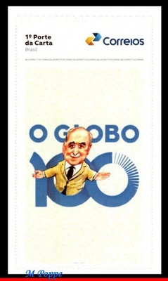25-78 BRASIL 2025 EL GRUPO GLOBO, 100 AÑOS, ROBERTO MARINHO, CELEBRIDADES, MNH Foto 1 de 2