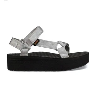 Teva Damen 6 Universal Flatform Sandale silber schwarz - Bild 1 von 6