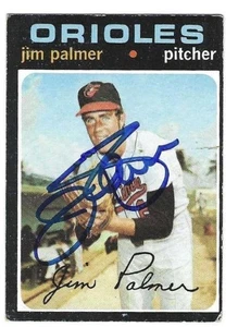 Autographed JIM PALMER Baltimore Orioles 1971 Topps Card #570 w/ COA - Picture 1 of 1