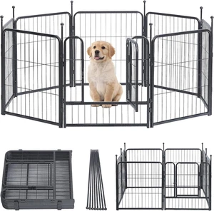 Dog Playpen, Dog Fences for the Yard, Portable Outdoor Dog Playpen for Large/Med - Picture 1 of 12