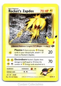 Rocket's Zapdos 15/132 - SWSH Celebrations 25th - Pokemon Card - Near Mint - Picture 1 of 2