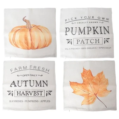 Fall Decor Pillow Covers 18X18 Set of 4 Outdoor Fall  Decorative1316 - Image 1 of 4