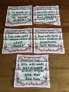 Vintage Confucius Say Novelty Handkerchiefs Set - Picture 1 of 7