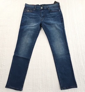 Jeans True Religion Rocco uomo 36x32 lavaggio scuro NUOVO tasche con patta rilassato nuovo con etichetta - Foto 1 di 16