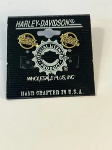 Harley Davidson gold tone stud earrings. Harley – motorcycle. Handcrafted in USA - Picture 1 of 4