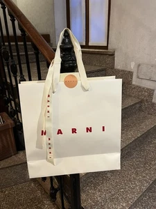Sacchetto Carta Shopping Bag Marni + Sigillo E Nastrino - Foto 1 di 11