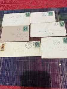 6 United States Postal Envelopes W/letters - Picture 1 of 1