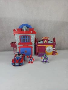 Marvel Super Hero Squad Gamma Lab Adventure Playset, Figures, , Spidey Car - Picture 1 of 8