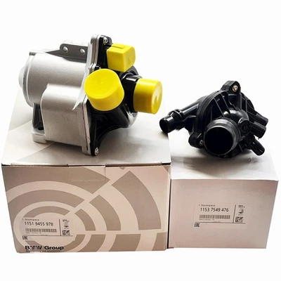 NEW Electric Water Pump W/Thermostat 11517632426 For E60 E82 335i 535i X1 X3 X5  - Image 1 of 4