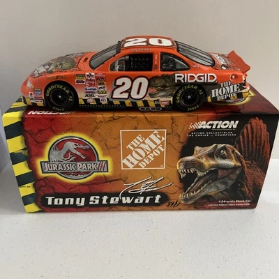 NASCAR 2001 Action Racing #20 Tony Stewart Jurassic Park 3 1/24 coche diecast  Foto 1 de 4