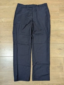 FCUK Formal Trousers Pinstripe Wool W36 Regular L31 Dress Pants - Picture 1 of 13