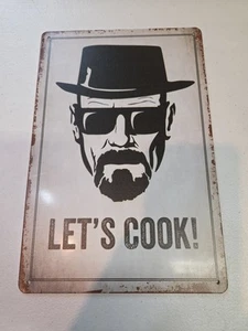 Let's Cook Rustic-looking 8x12 Metal Sign Breaking Bad - Picture 1 of 8