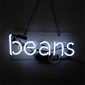 Beans Neon Sign Light Flower Shop Wall Hanging Man Cave Nightlight Gift 14''x7" - Picture 1 of 1