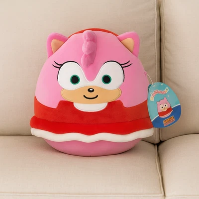 Squishmallows Sonic the Hedgehog Amy Rose  Collectible Plush, 8" - New with Tag - Image 1 of 3