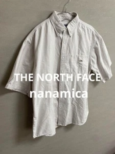 THE NORTH FACE PURPLE LABEL men's nanamica Stripe OX B.D. Big Shirt size M USED - Picture 1 of 7