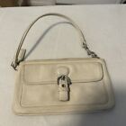 Y2K Vintage Coach Hamptons Skinny Wristlet 4751 White Leather Buckle Pouch