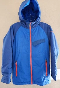 Columbia Kids Coat Blue and Orange Rain Repellent Excellent Condition Size M  - Picture 1 of 5