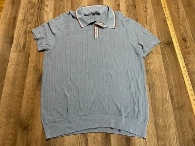 Camisa Paul Jones, Para Hombre Talla XL, Azul Marrón, Polo, Manga Corta Foto 1 de 4