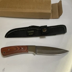 Fixed Blade Knife 8” Knife Handle w/ Sheath Wood Handle New - Picture 1 of 5