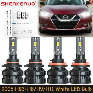 For Nissan Maxima 2009-2015 Combo 9005+H11 LED Headlights Bulbs High Low Beam Z8 - Picture 1 of 18