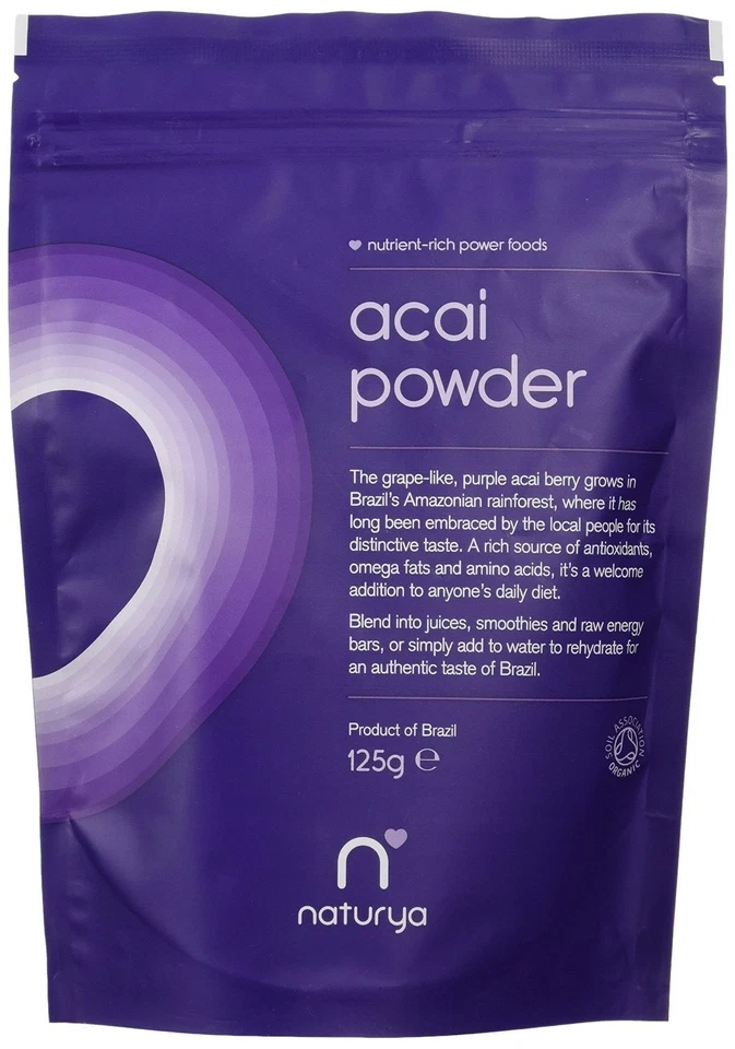 Naturya Organic Acai Powder 125 G Nutritional Power Food Pouch 1