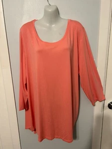 NWT JM Collection Icy Berry Top/Tee with 3/4 to Long Sleeve Plus Size 4X - Picture 1 of 3