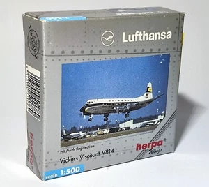 Vickers Viscount V814 Lufthansa Herpa 1:500 OVP - Bild 1 von 7
