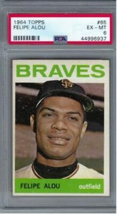 1964 Topps # 65 Felipe Alou Braves EX MT PSA 6