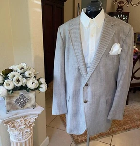 Giacca blazer a righe Gino Pacelli American Craftsman vintage anni 70 uomo 44R retrò - Foto 1 di 13