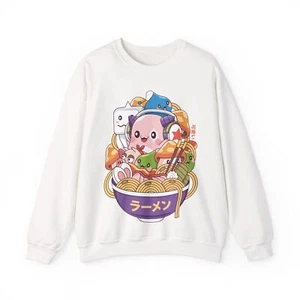 Maple World Monsters Ramen Crewneck Sweatshirt. Maplestory Video Game. Slime. - Picture 1 of 23