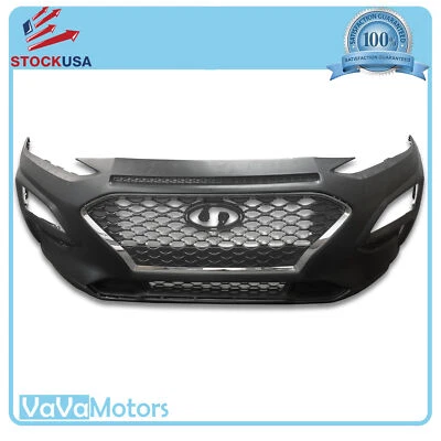 Fits 2018 2021 Hyundai Kona Front Bumper Grille Assembly w/ Grille Marker Light - Image 1 of 4