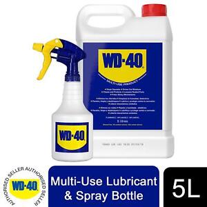 WD-40 Multi-use Lubricant 5 Litre & Spray Bottle, Removes Grease, Prevents Rust