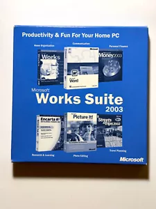Microsoft Works Suite 2003 (DELL) with Product Key ~ 5 Disks - Picture 1 of 3