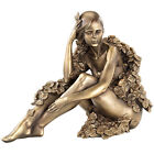 Carlo Milano Dekofigur: Sitzende Frauen-Statuette, Kunstharz-Guss in Bronzeoptik
