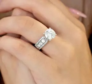 Customised 2.50 Carat IGI GIA Lab Grown Round Cut Diamond Ring 950 Platinum - Picture 1 of 7