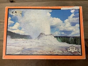 Vintage Yellowstone National Park Jigsaw Puzzle Castle Geyser #6 Built Rite - Picture 1 of 12