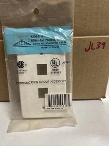 Menge 6 2-Port Wandplatte Single Gang für Cat5e Cat6 Netzwerkstecker weiß - Bild 1 von 1