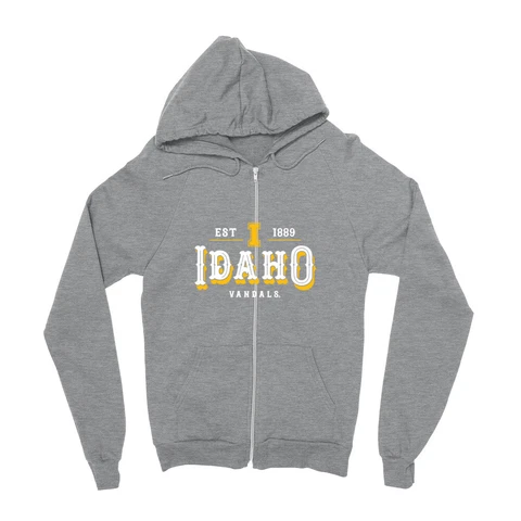 Venley Official NCAA Idaho Vandals Est 1889 Men's / Women's Boyfriend Zip Hoodie Cover