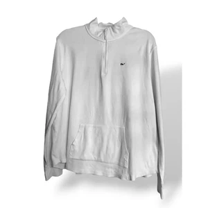 Vineyard Vines Herren XL weiß Wal Logo 1/4 Zip Pullover Sweatshirt Hoodie  - Bild 1 von 5