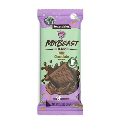 Mr Beast Feastables MILK CHOCOLATE Bar 1.24 oz FREE SHIPPING U.S. Only